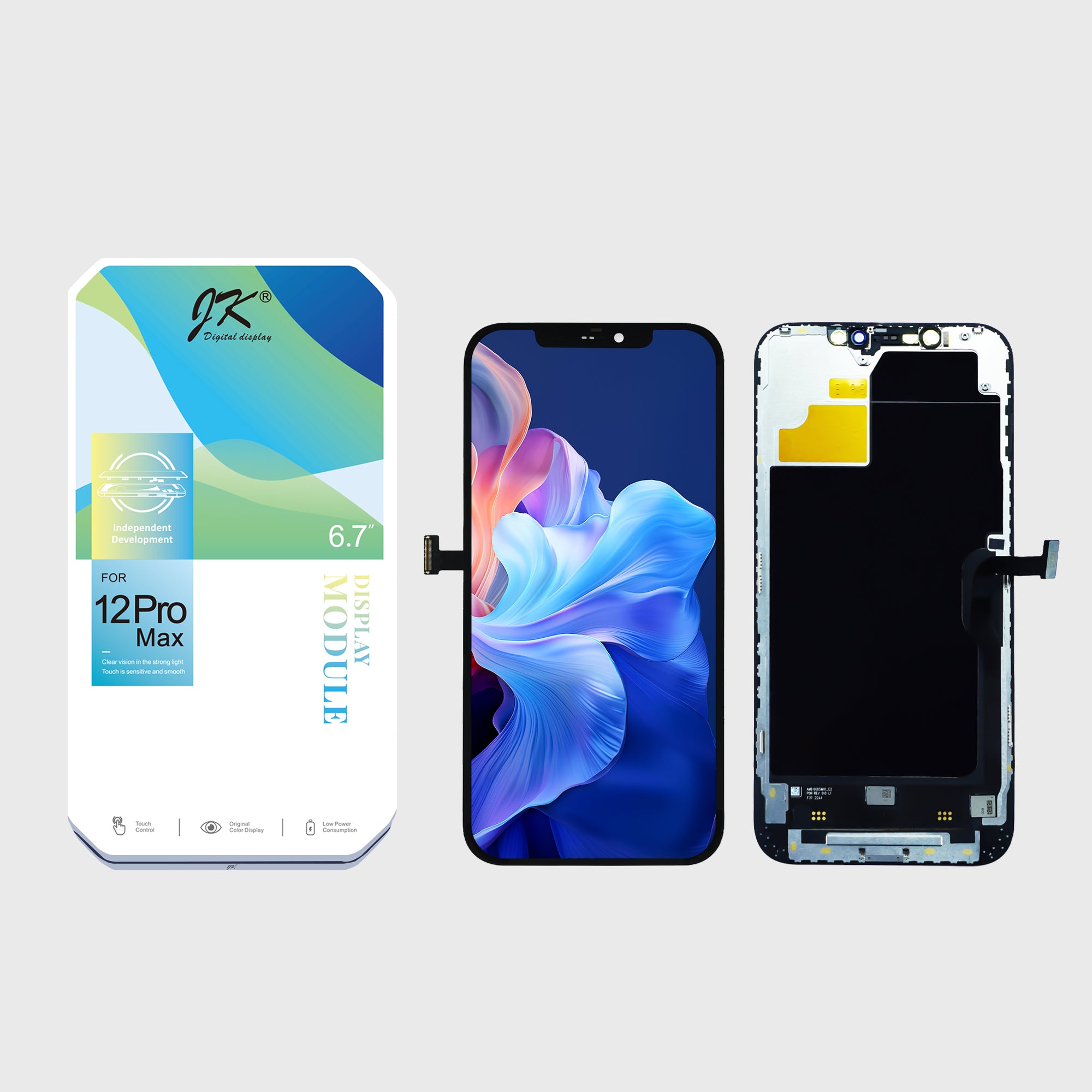 JK Soft OLED Screen Replacement for iPhone 12 Pro Max  (Movable IC)