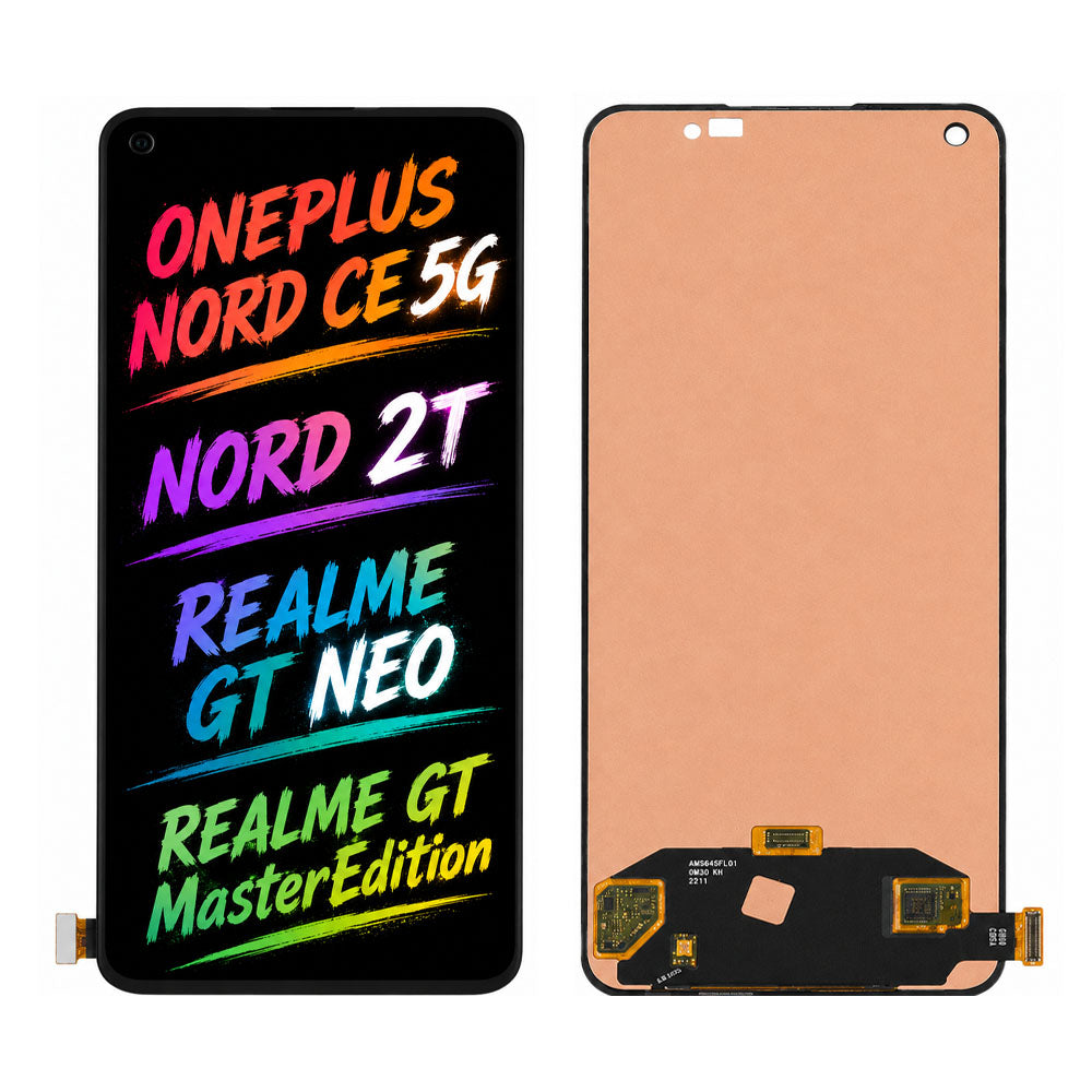 Compatible for OnePlus Nord CE 5G / Nord 2T / Realme GT Neo / Realme GT MasterEdition Screen Assembly Replacement – High Brightness & Vivid Color Display