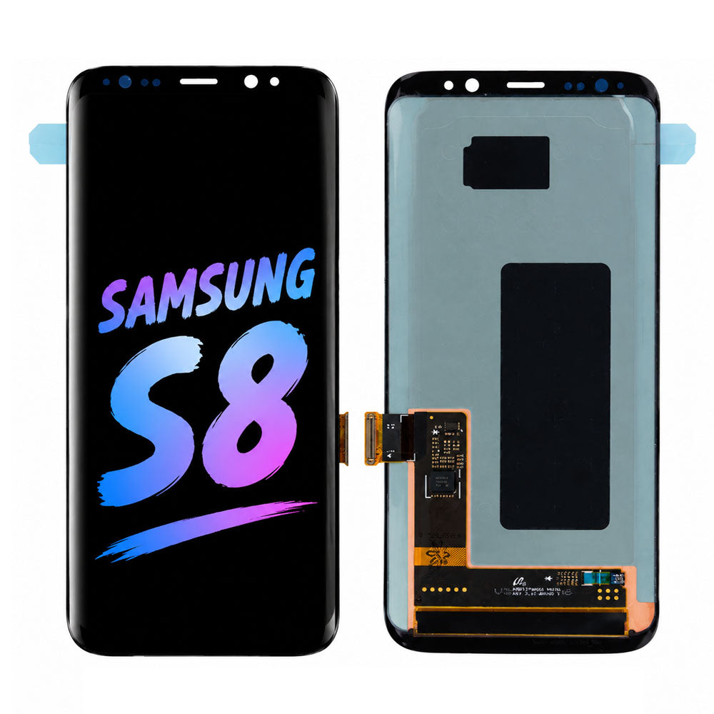 Original Samsung Galaxy S8 AMOLED Screen Replacement Assembly No Frame Included Touch Panel Digitizer Genuine OEM Quality Repair Component