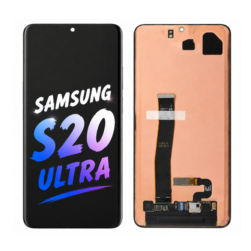 Original Samsung Galaxy S20 Ultra G988 AMOLED Screen Replacement Assembly Frame Excluded Display Touch Digitizer Unit Genuine OEM Repair Solution
