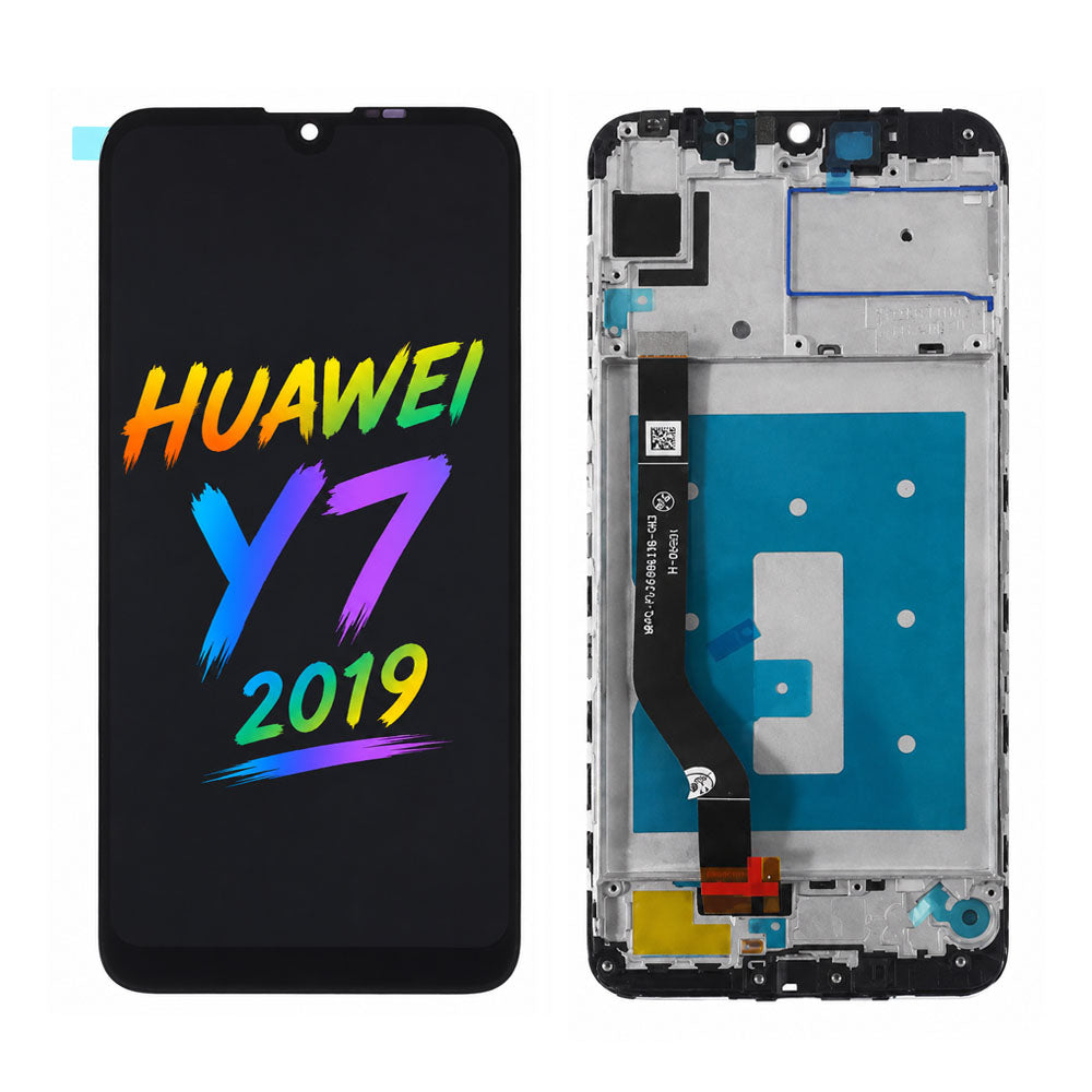 Compatible for Huawei Y7 2019 Screen Assembly Replacement – Original Pressed Display with Vivid Colors & High Brightness