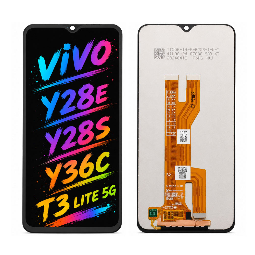 Compatible for Vivo Y28E / Y28S / Y36C / Vivo T3 Lite 5G Screen Assembly Replacement – High Brightness & Vivid Color Display