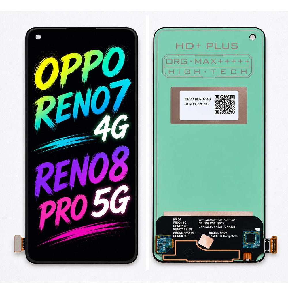 Compatible for OPPO Reno7 4G / Reno8 Pro 5G Screen Assembly Replacement – High Brightness & Vivid Color Display