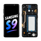Original Samsung Galaxy S9 AMOLED Full Screen Assembly with Frame Integrated Display Replacement Touch Digitizer Premium OEM Repair Part