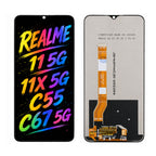 Compatible for Realme 11 5G / 11X 5G / C55 / C67 5G Screen Assembly Replacement – High Brightness & Vivid Color Display