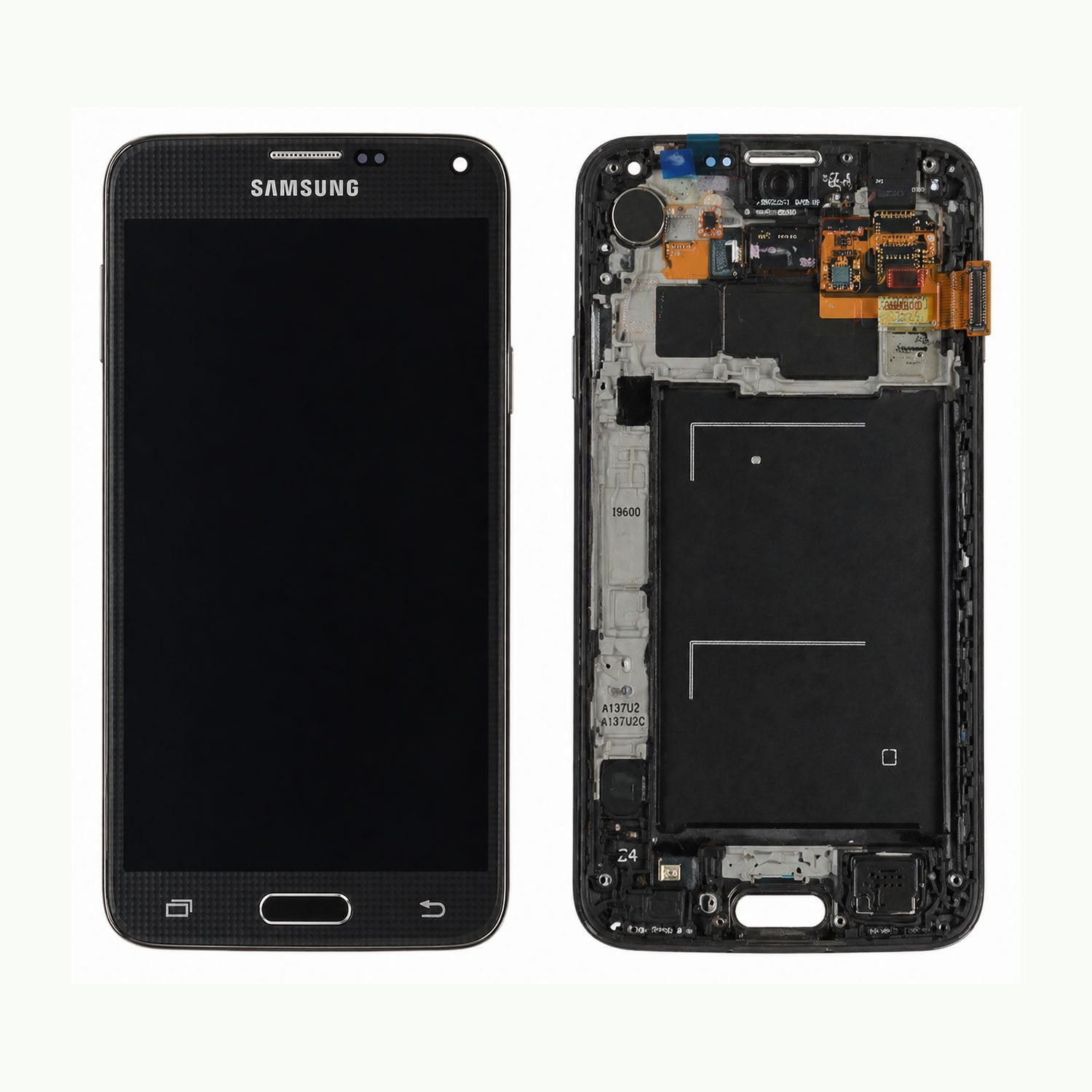 Original Samsung Galaxy S5 G900 Full Display Assembly with Frame AMOLED Screen Replacement Touch Digitizer OEM Quality Repair Component