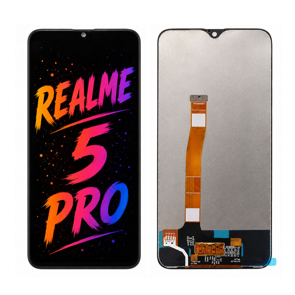 Compatible for Realme 5 Pro Screen Assembly Replacement – High Brightness Display with Clear Color Performance