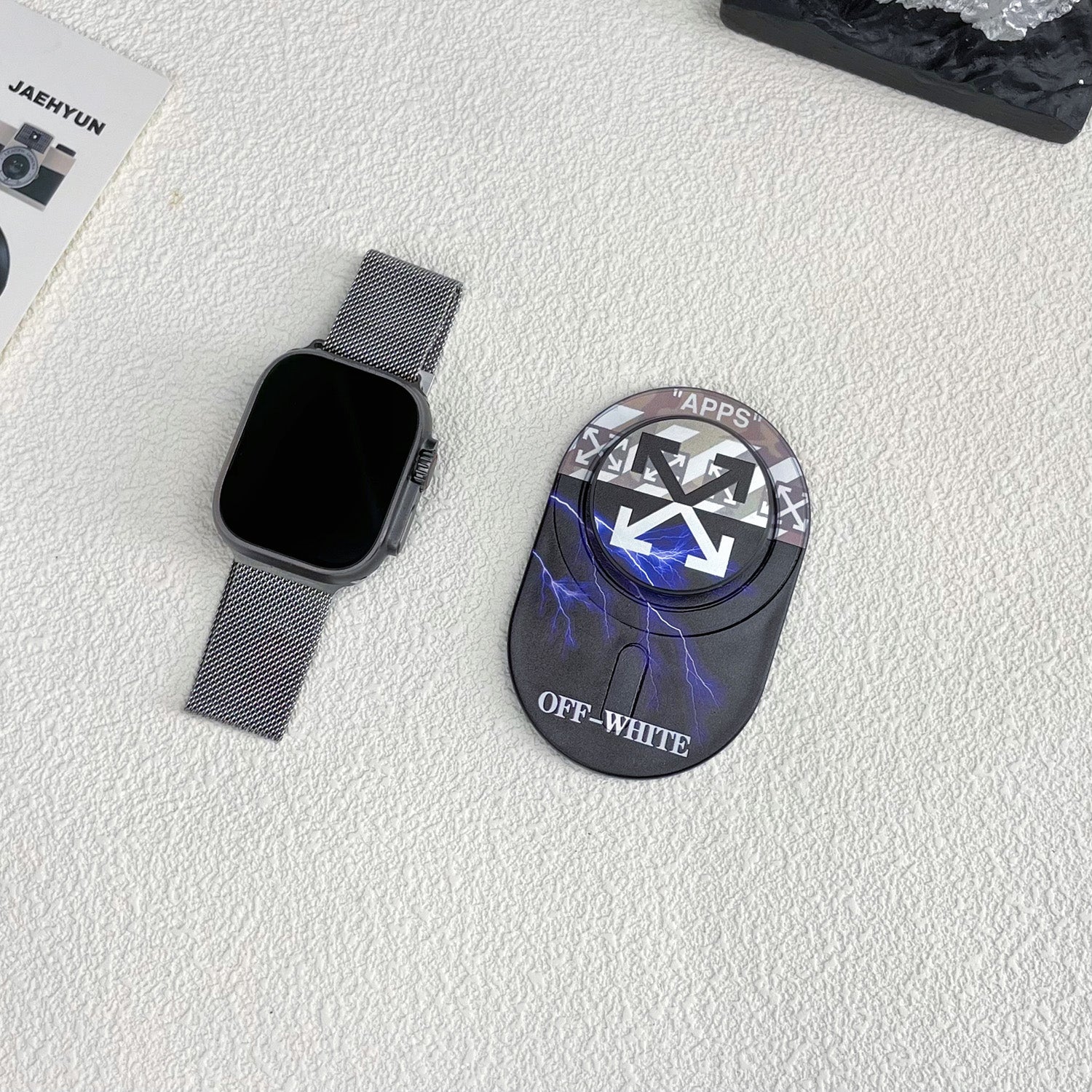 Magnetic Phone Grip Stand – Adjustable Holder for iPhone & Cases