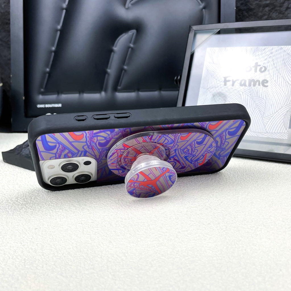 Magnetic Phone Grip Stand – Adjustable Holder for iPhone & Cases