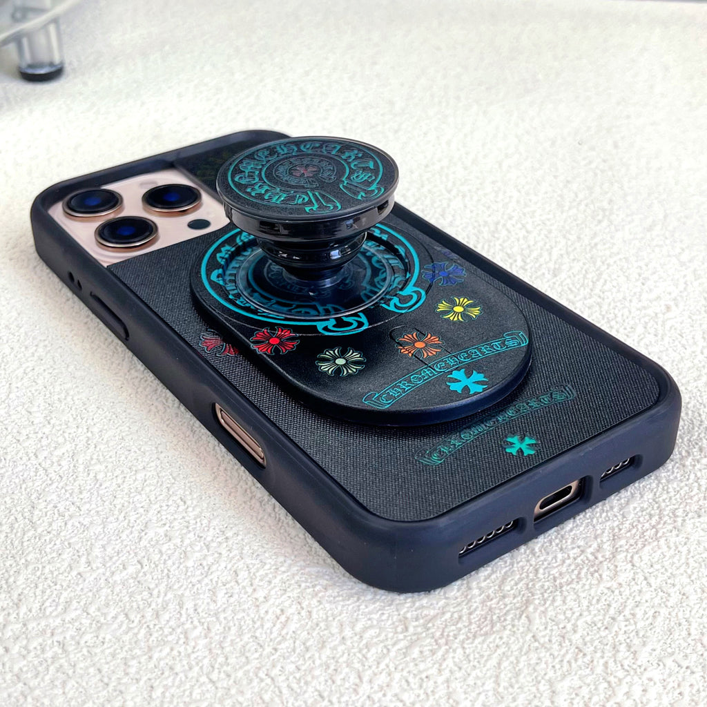 Magnetic Phone Grip Stand – Adjustable Holder for iPhone & Cases