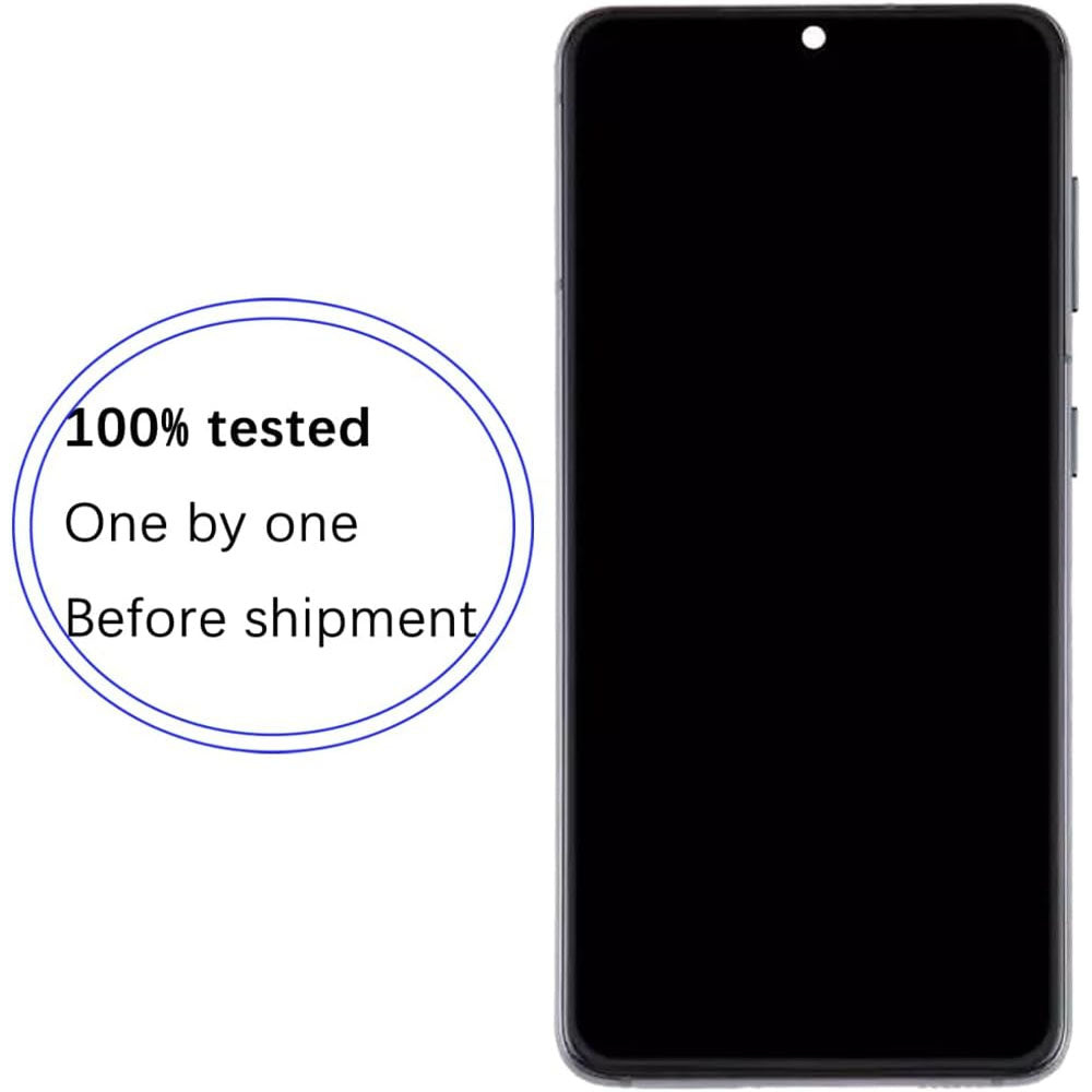 Original Samsung Galaxy S21 AMOLED Complete Screen Assembly with Frame Preinstalled Display Replacement Touch Digitizer OEM Grade Repair Part