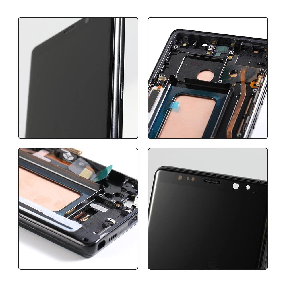 Samsung Galaxy Note 8 OLED Display Replacement with Frame Complete Screen Assembly Touch Digitizer Panel High Precision Repair Component