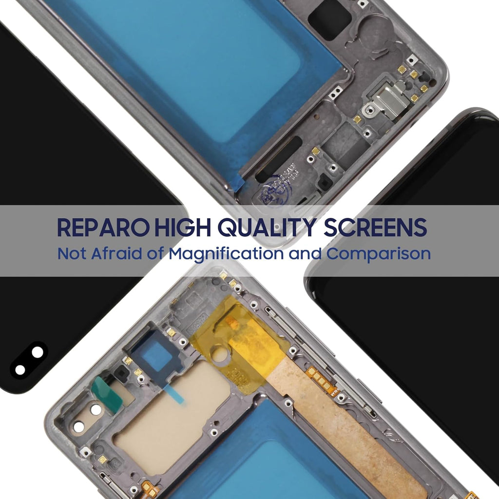 Original Samsung Galaxy S10 Plus AMOLED Full Display Replacement Assembly with Frame Preinstalled Screen Touch Digitizer OEM Premium Repair Component