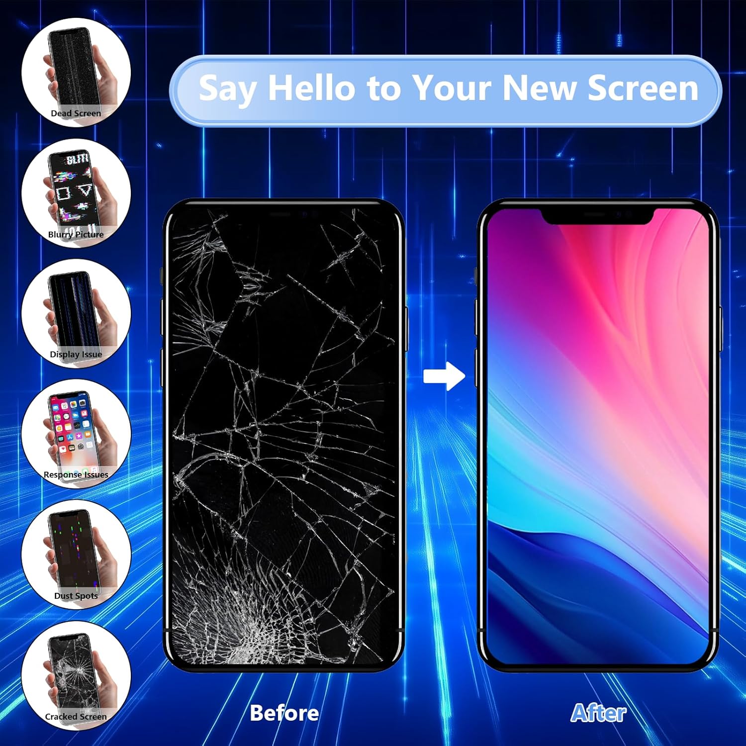 For iPhone 15 Pro LCD Screen Replacement ( In-Cell, IC Replacement)