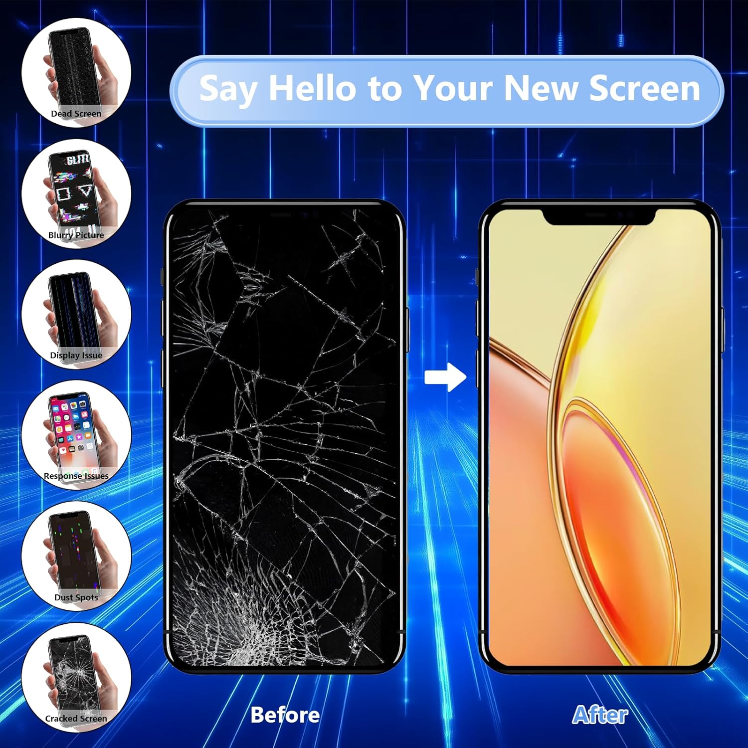 For iPhone 11 Pro Max LCD Screen Replacement (In-Cell, IC Replacement)