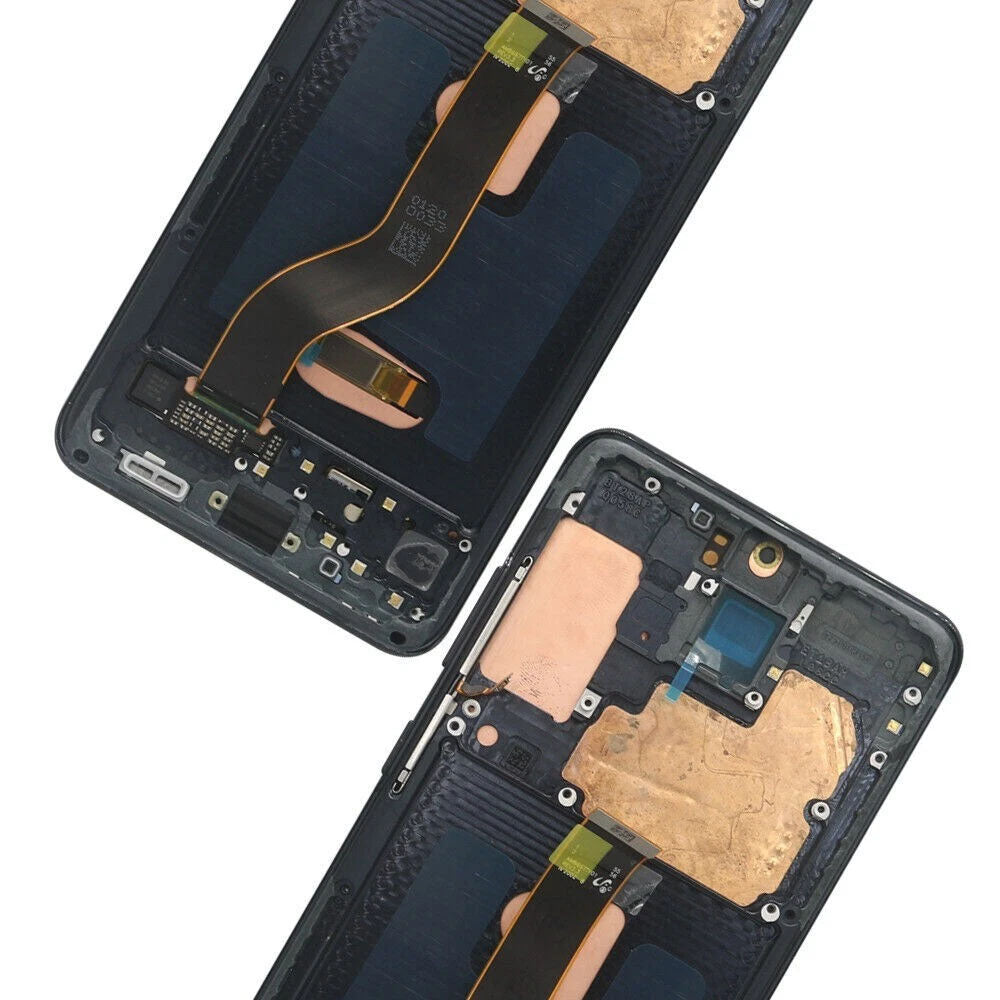 Original Samsung Galaxy S20 Plus G985 AMOLED Complete Display Assembly with Frame Preinstalled Screen Touch Digitizer Replacement OEM Premium Repair Unit