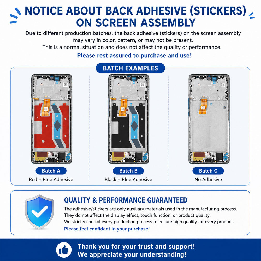 Compatible for Huawei Y7 2019 Screen Assembly Replacement – Original Pressed Display with Vivid Colors & High Brightness