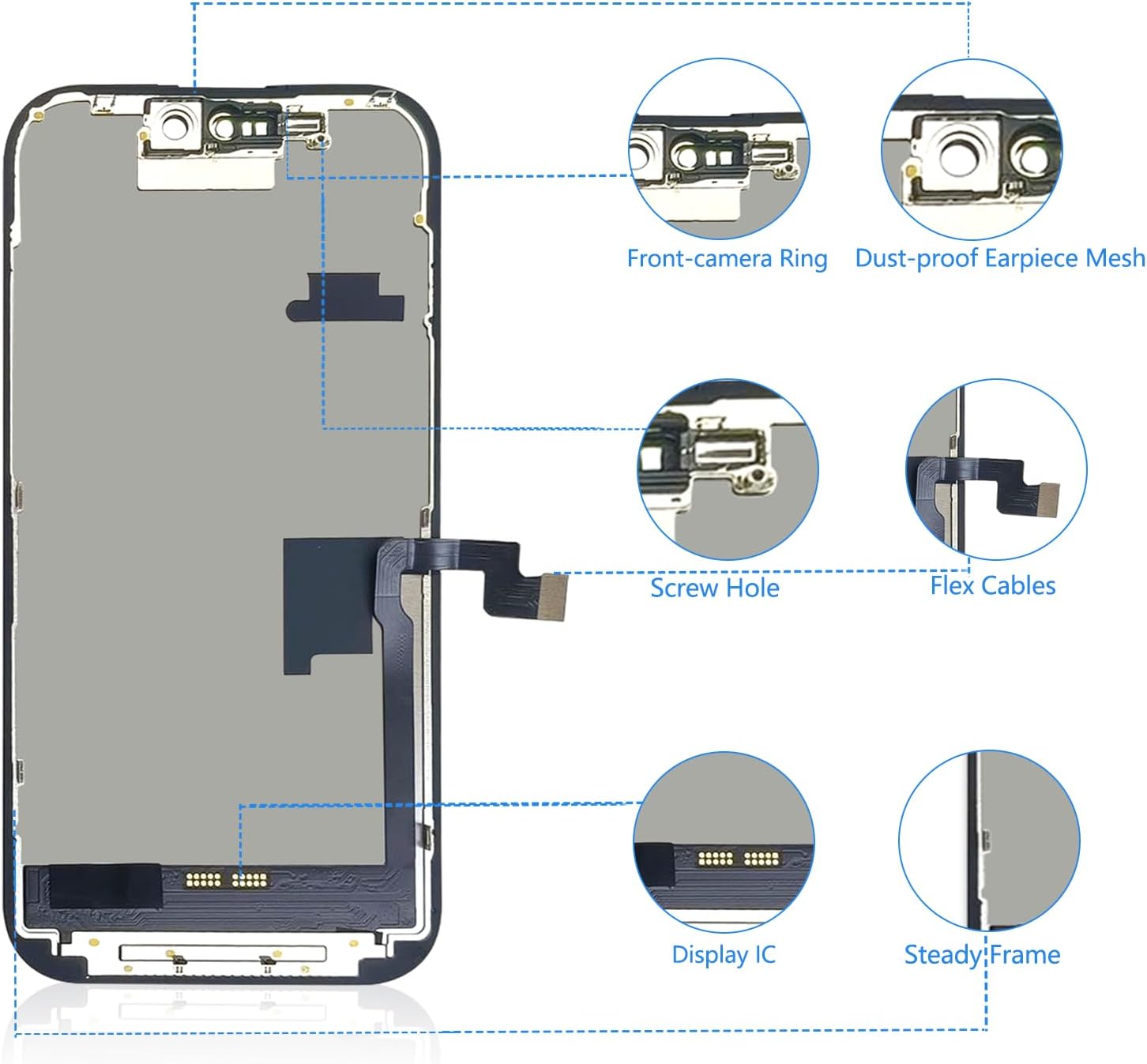 For iPhone 16 Pro LCD Screen Replacement (In-Cell)