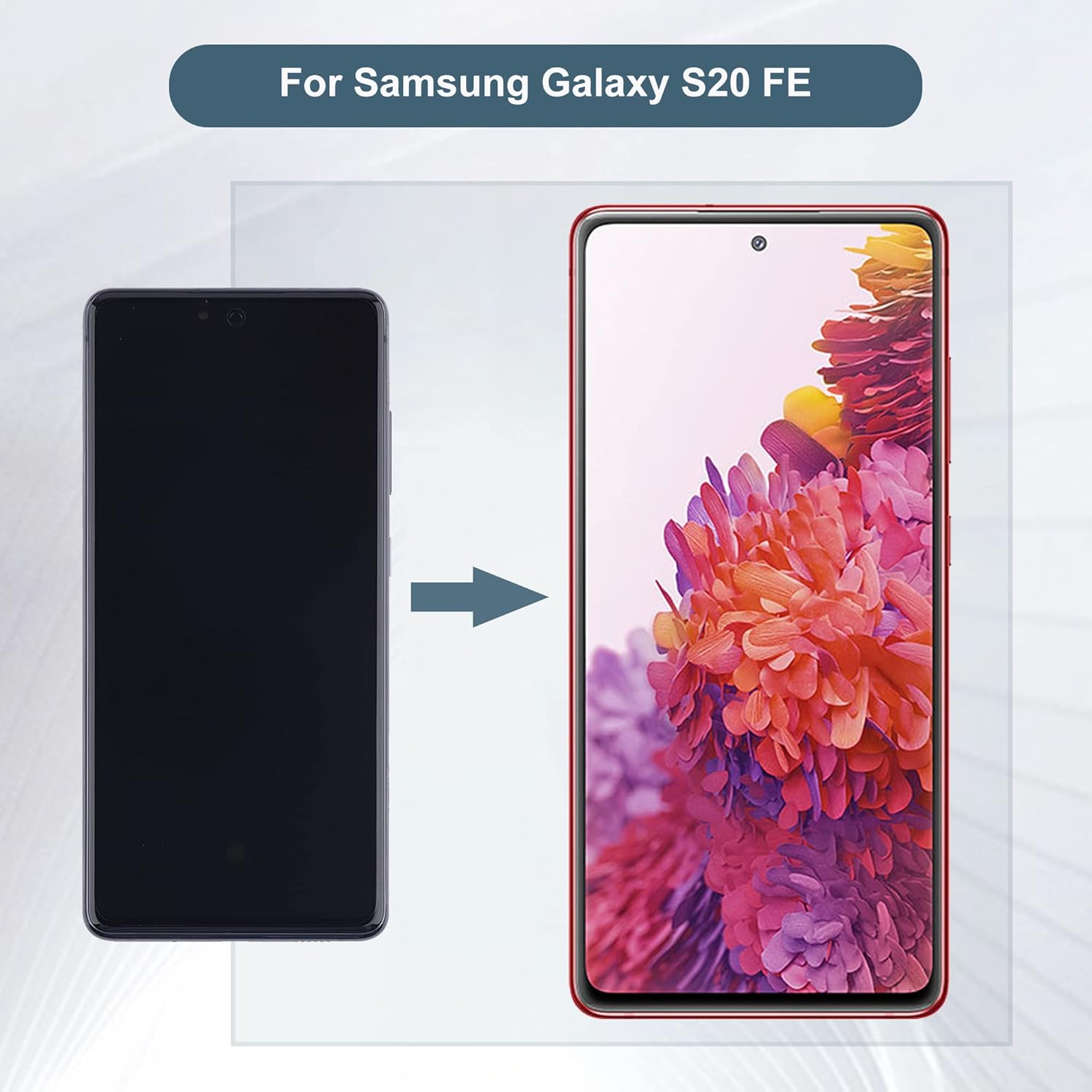 Original Samsung Galaxy S20 FE 5G AMOLED Screen Assembly with Frame Integrated Display Replacement Touch Digitizer Premium OEM Repair Solution