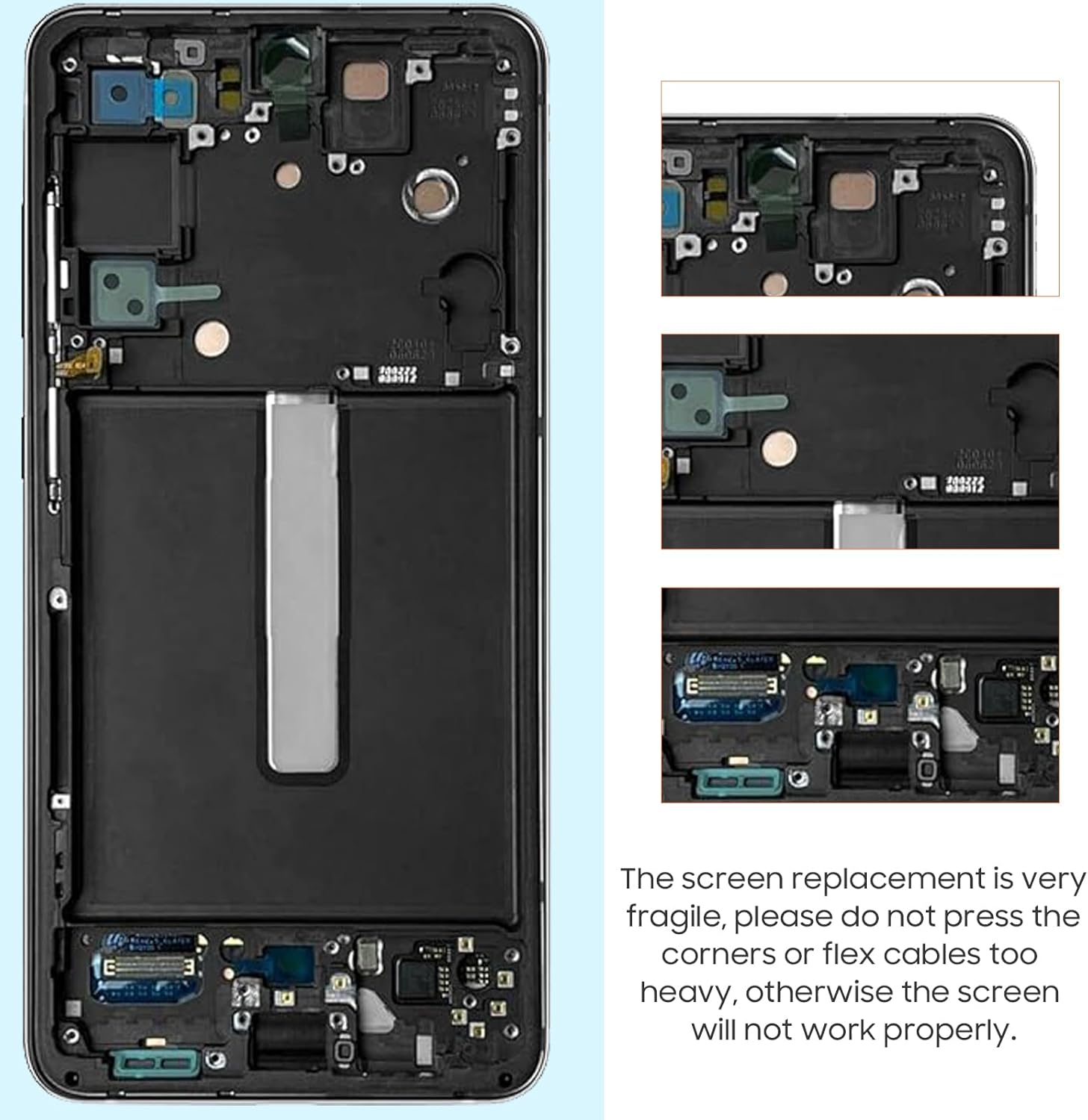 Samsung Galaxy S21 FE OLED Screen Replacement – Soft Flexible Display Assembly (G990)