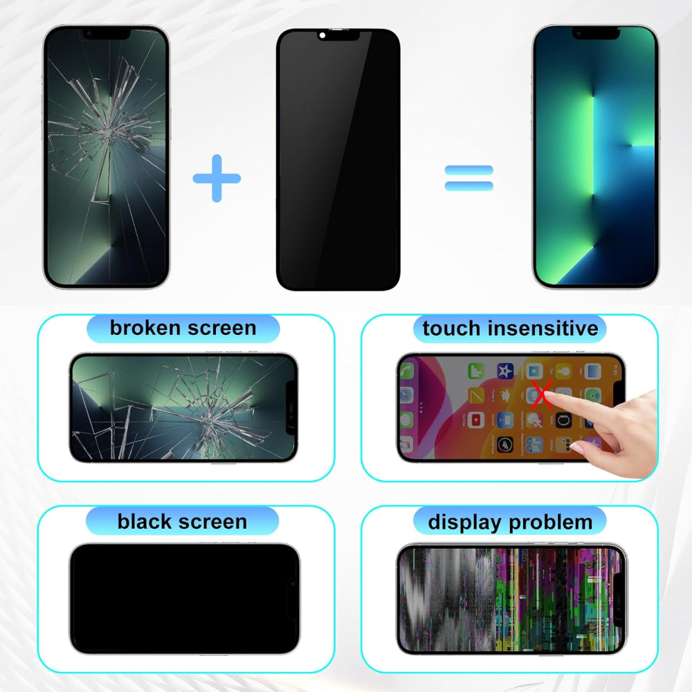 OLED Flexible Display Screen Replacement for iPhone 16 (Soft OLED | COG | Movable IC)
