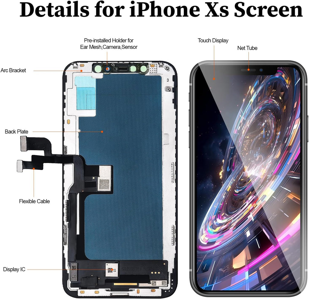 For iPhone X/XS LCD Screen Replacement (In-Cell)