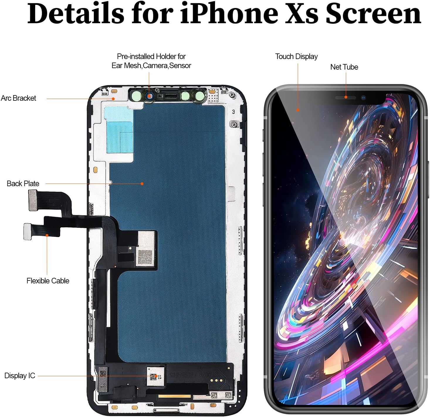 For iPhone X/XS LCD Screen Replacement (In-Cell)